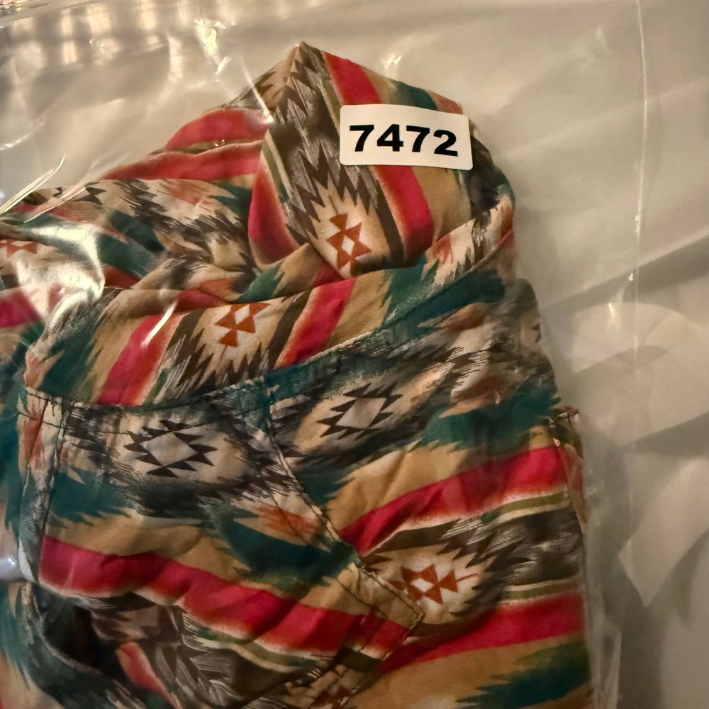 Wrangler Western Shirt Womens L Southwestern Aztec Print Long Sleeve Button Up - Picture 8 of 8